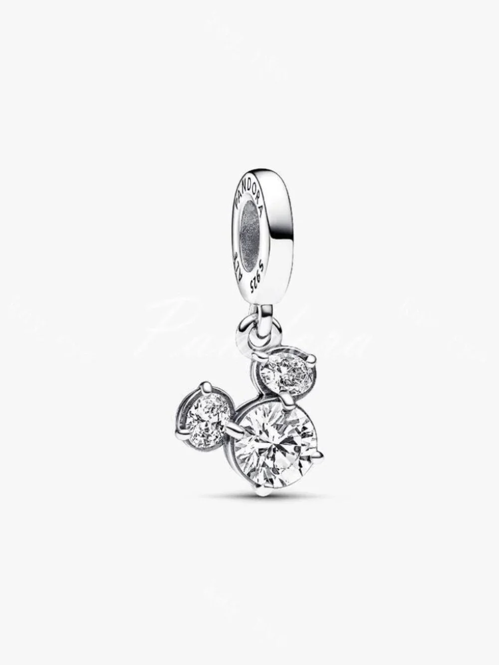 Disney Mickey Mouse Sparkling Head Silhouette Dangle Charm